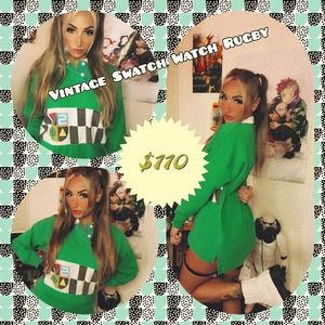 Vintage Swatch Watch Rugby Shirt